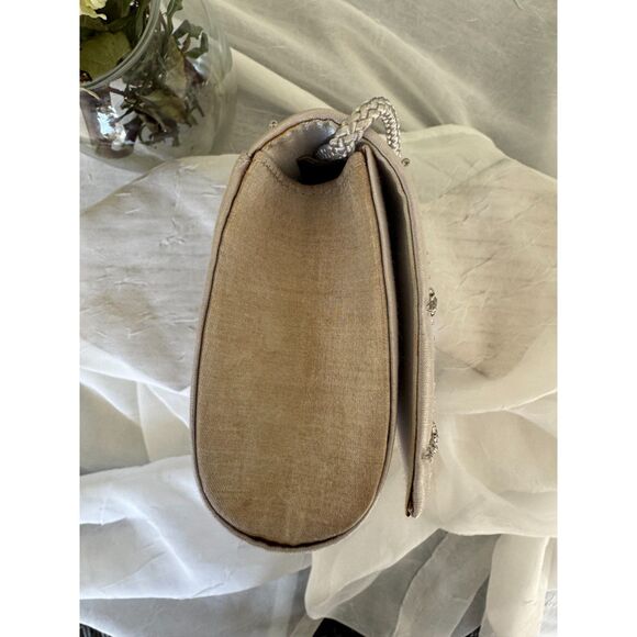 Chic 1980s La Regale Crystal Satin Clutch - Picture 9 of 10